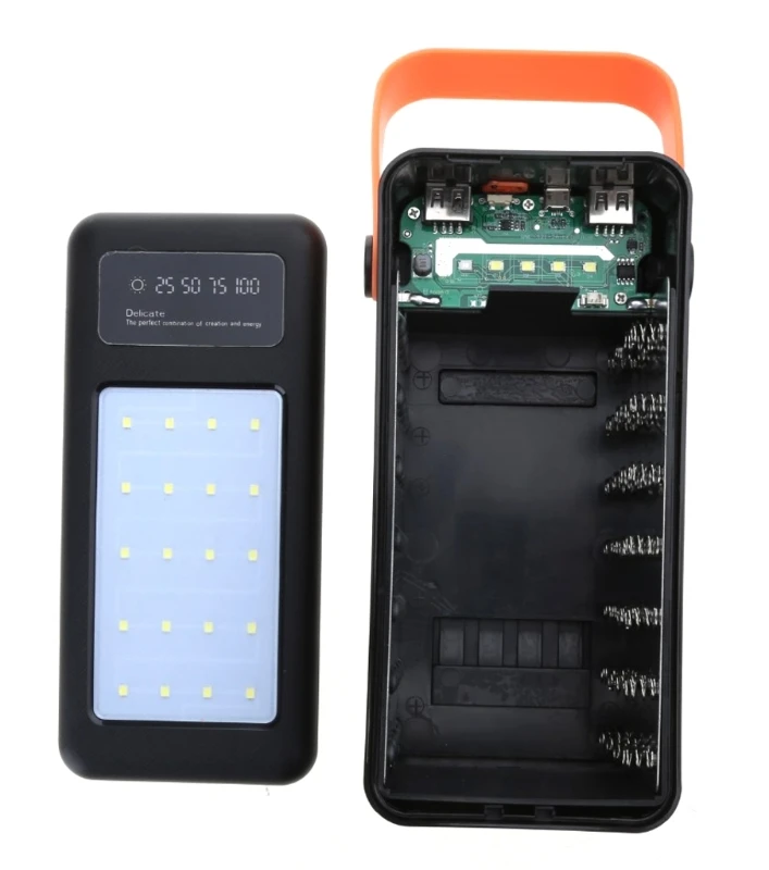 F3MA Detachable QC3.0 PD Quick LCD Display DIY 28x18650 Battery Case Shell without Battery Powerbank