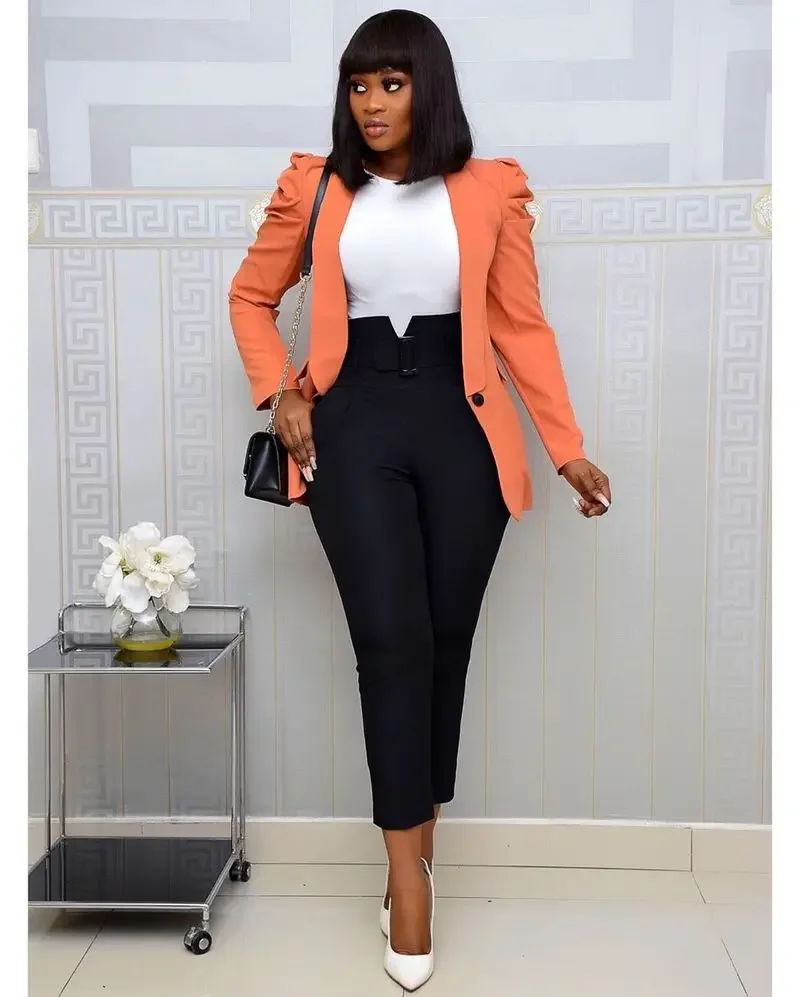 Single Button Office Blazer Elegant Long Sleeve Women Solid Colors Commute Business Suit 2023 Sprinig Autumn New Fashion Blazers