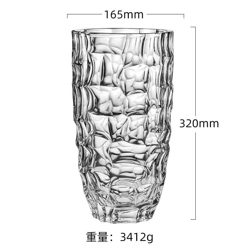 Light luxury crystal glass vase European home bright crystal diamond vase fruit plate fruit bucket high-end ornament
