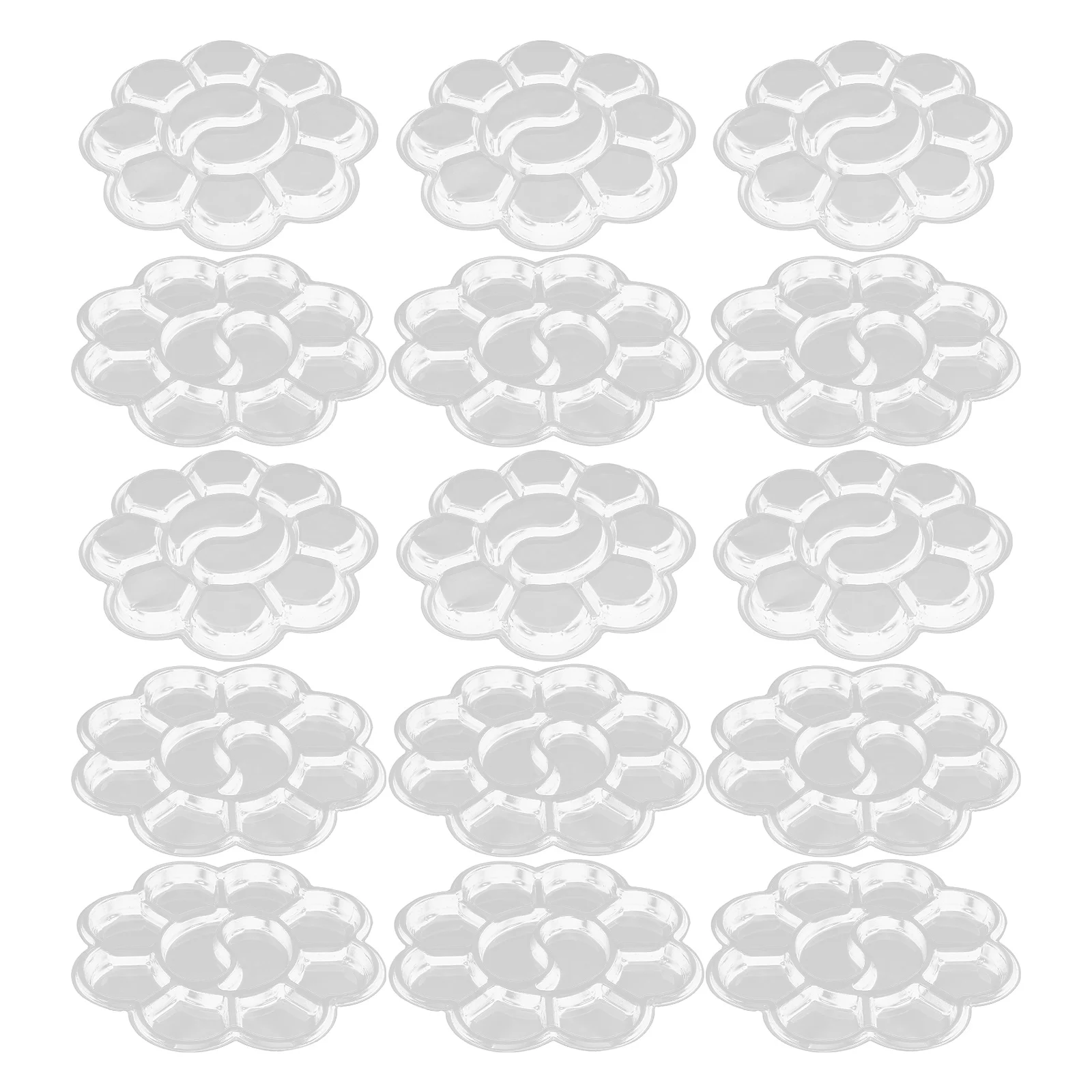 

50 Pcs Palette Transparent Paint Palettes Small Color Mixing Tray Empty Watercolor Clear Oil