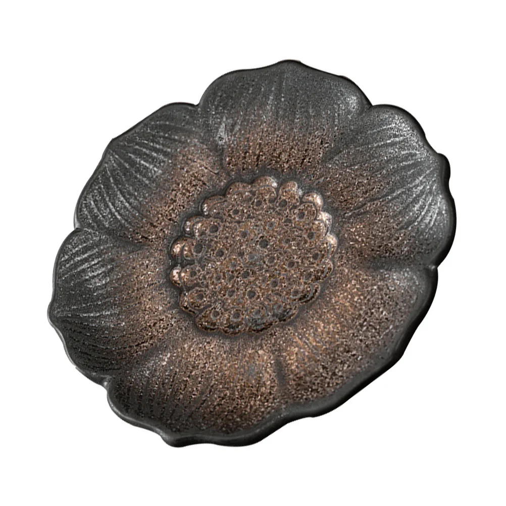 

1Pcs Ceramic Lotus Coaster Retro Teacup Mat Heat Insulation Cup Pad Style Table Cup Tray Decoration Teacup Mat