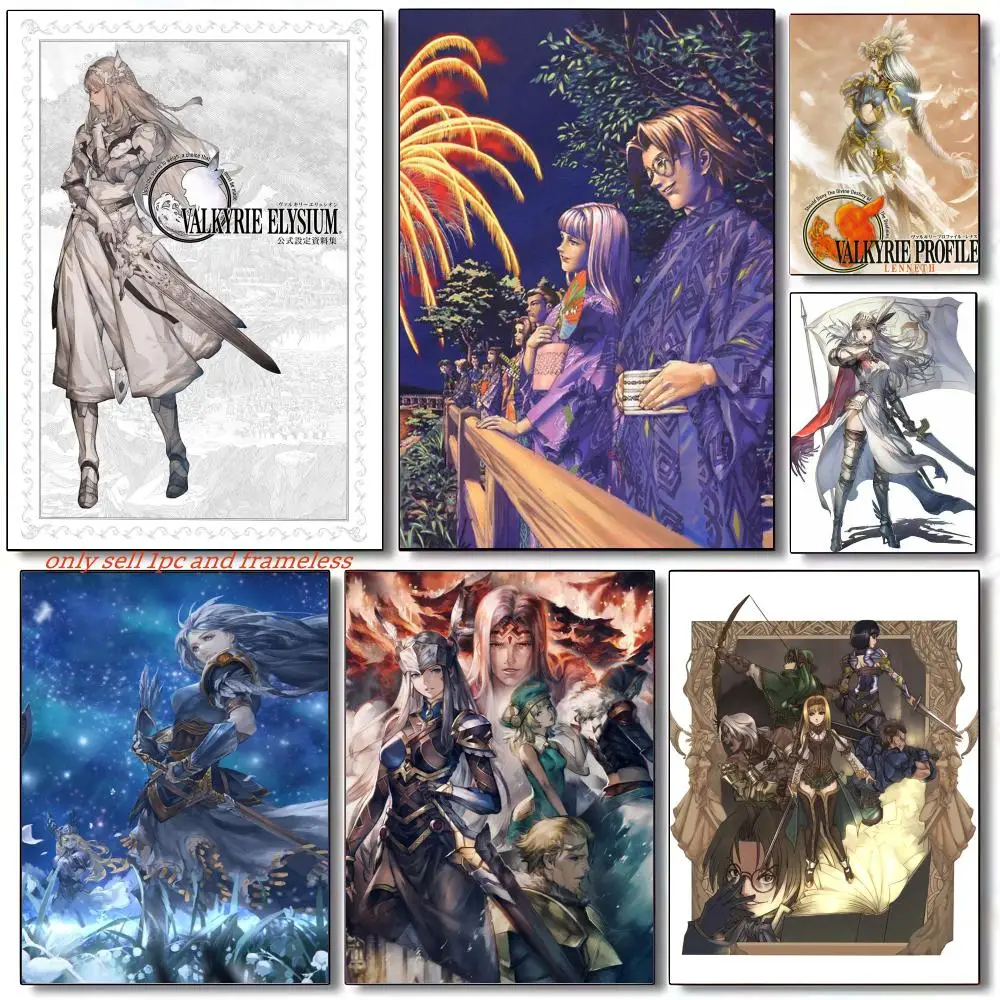 RPG Adventure Game V-Valkyrie Profile 1 Poster Premium PP Wall Decal - Peel & Stick, HD Print, Waterproof Home Decor