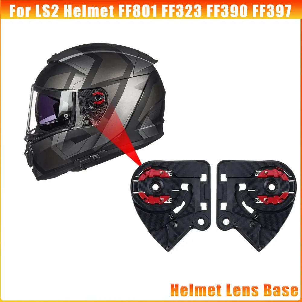 

1 Pair Helmet Lens Base Replacement Accessories Visor Shield Parts Exterior Tools for LS2 Helmet FF801 FF323 FF390 FF397