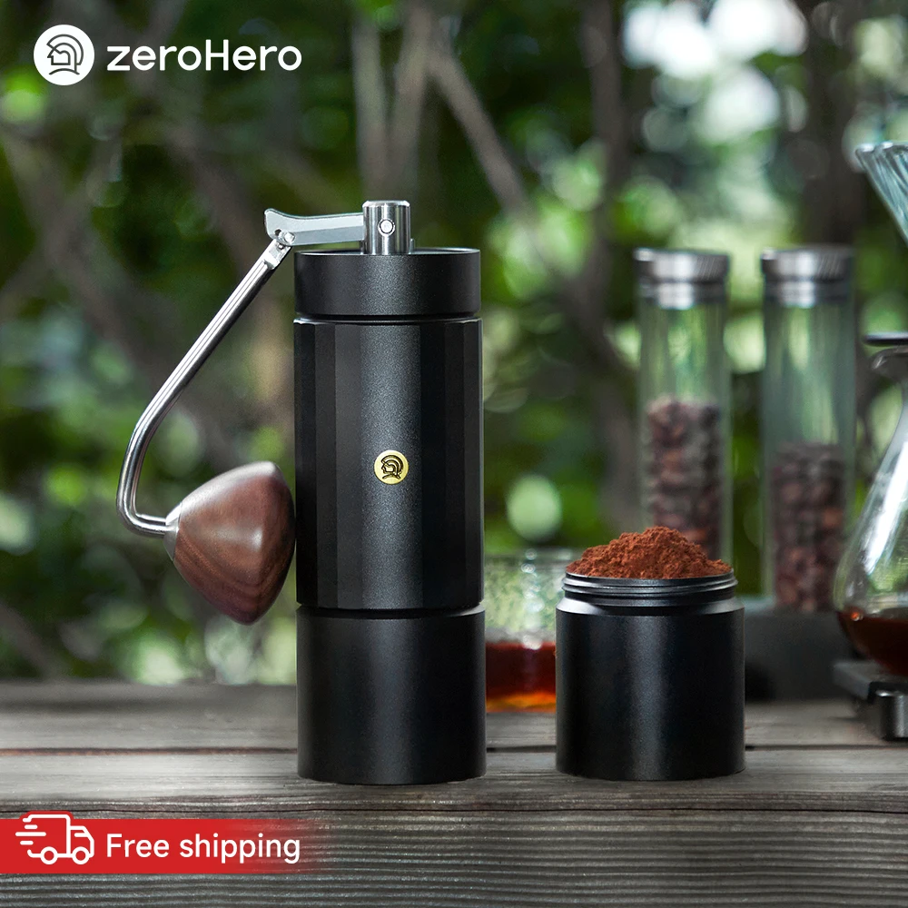 zeroHero Z4 X-Fold Manual Grinder 180 Degree Foldable 48mm 7 Core Burrs for Home Barista Travel Espresso Pour Over Tools Pro Kit
