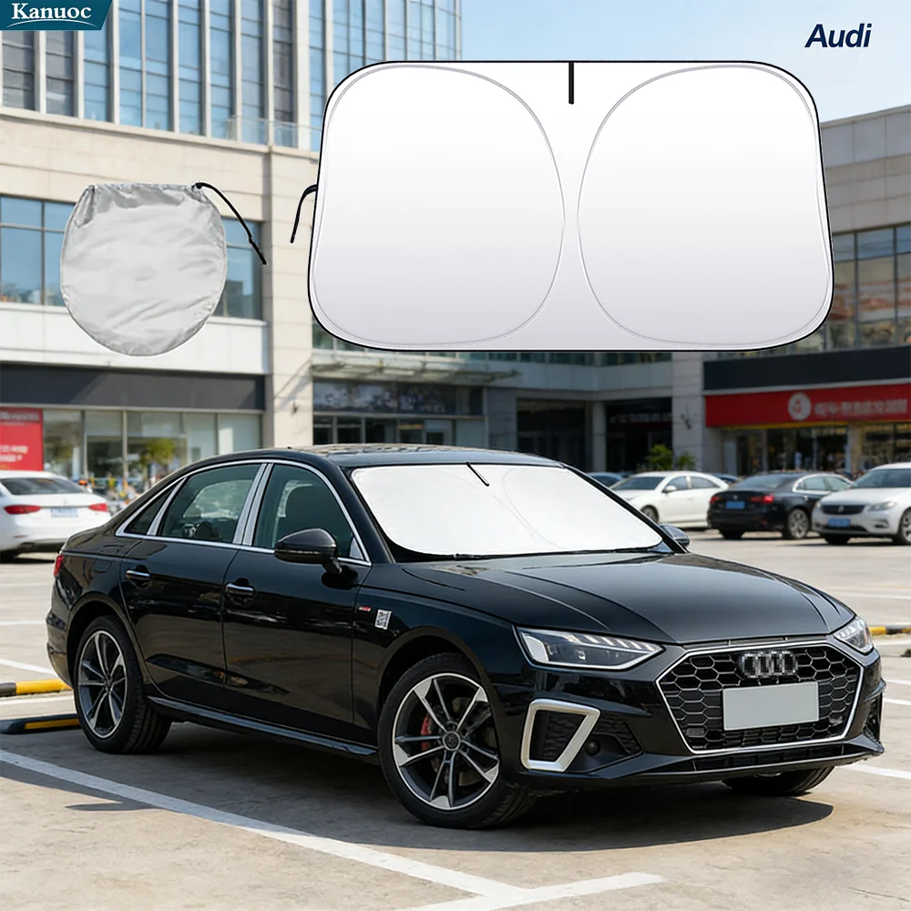 

Windshield Sun Shade For Audi A4 B6 B7 B8 B9 2004-2024 Sunshade Sun Visor Protector Foldable Blocks UV Rays Car Accessories