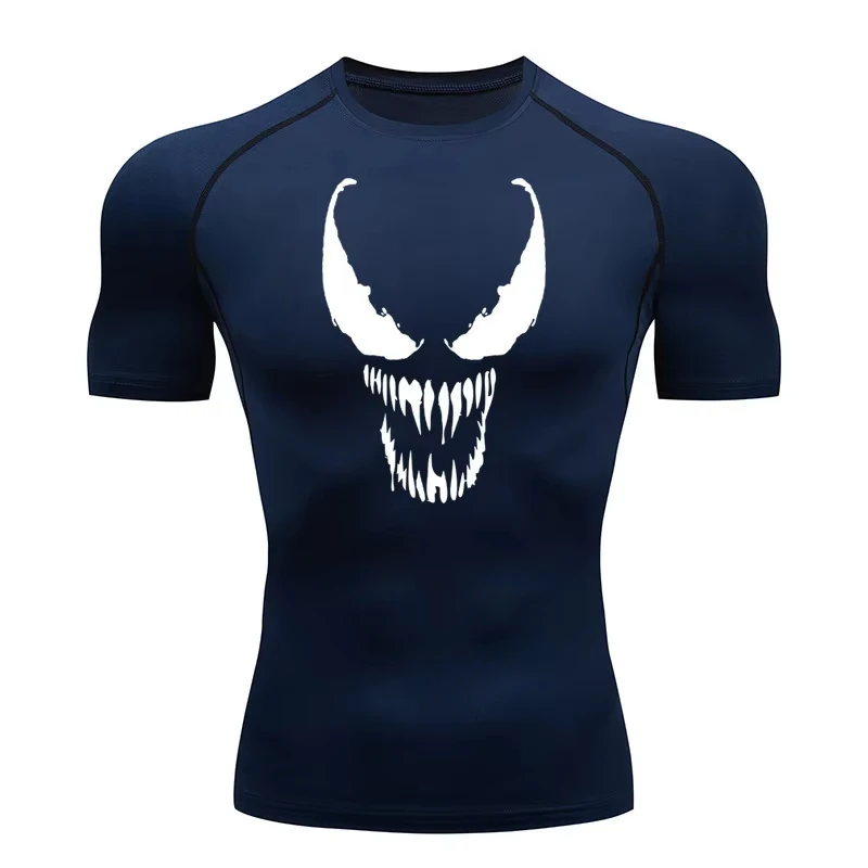 High Elasticity Compression for Men's Athletic Quick Dry Tshirts Tops Gym Workout High Elasticity Breathable Short Sleeve Tees