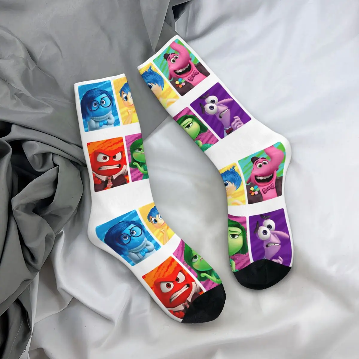 Autumn Winter Funny Unisex Inside Out Many Emotions Socks Non-slip Skateboard Socks