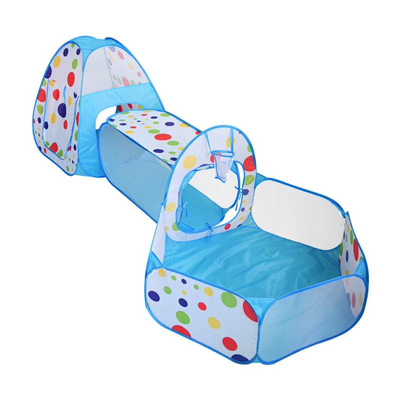 Tente portable 3 en 1 pour enfants, jouets de camping, piscine à balles pour enfants, maison de jeu, tunnel, tentes pop-up extérieures