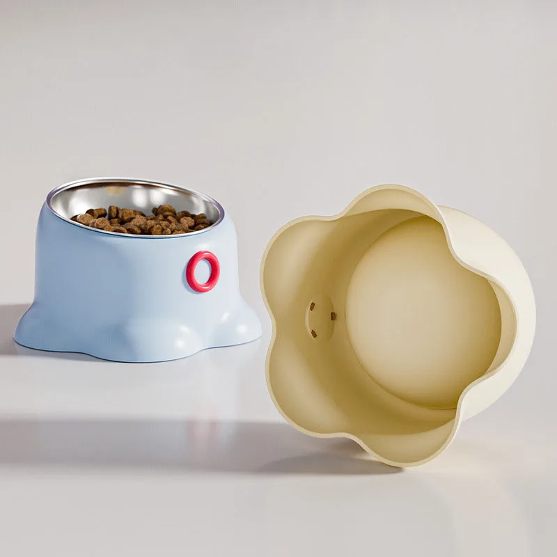 Tazón de acero inoxidable pulpo antideslizante para perros y gatos - imagen 4
