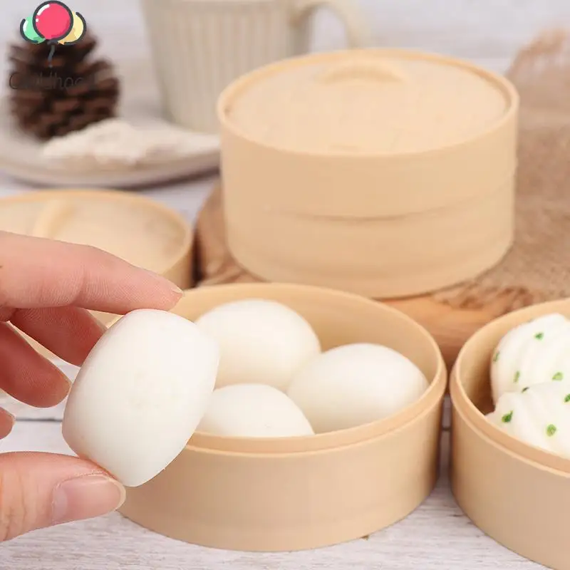 1Set Steamer Of Steamed Stuffed Bun Fidget Sensory Toy Autism Special Needs Stress Reliever Stress Soft Relieve Toy