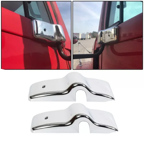 Soportes de espejo de puerta cromados, 2 uds., ajuste izquierdo y derecho para par Freightliner Century Columbia