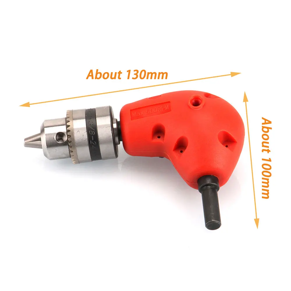 500Rpm Electric Drill Angle Adaptor 90 Degree Angle Drill Attachment with Key Chuck 1.5-10mm