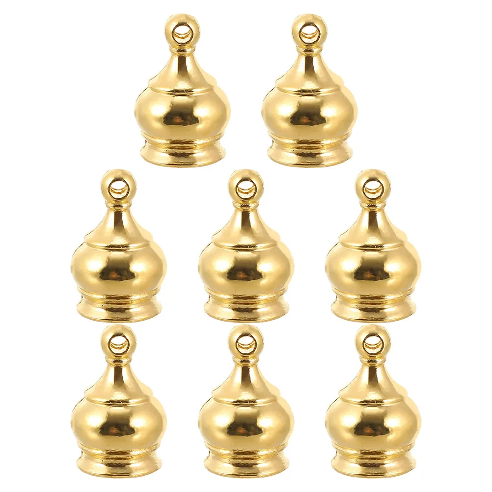 

8pcs Decorative Nut Lamp Shade Screw Cap Crown Shaped Finials M10x1 Thread H Tightening Durable Toppers Bedroom Living Room
