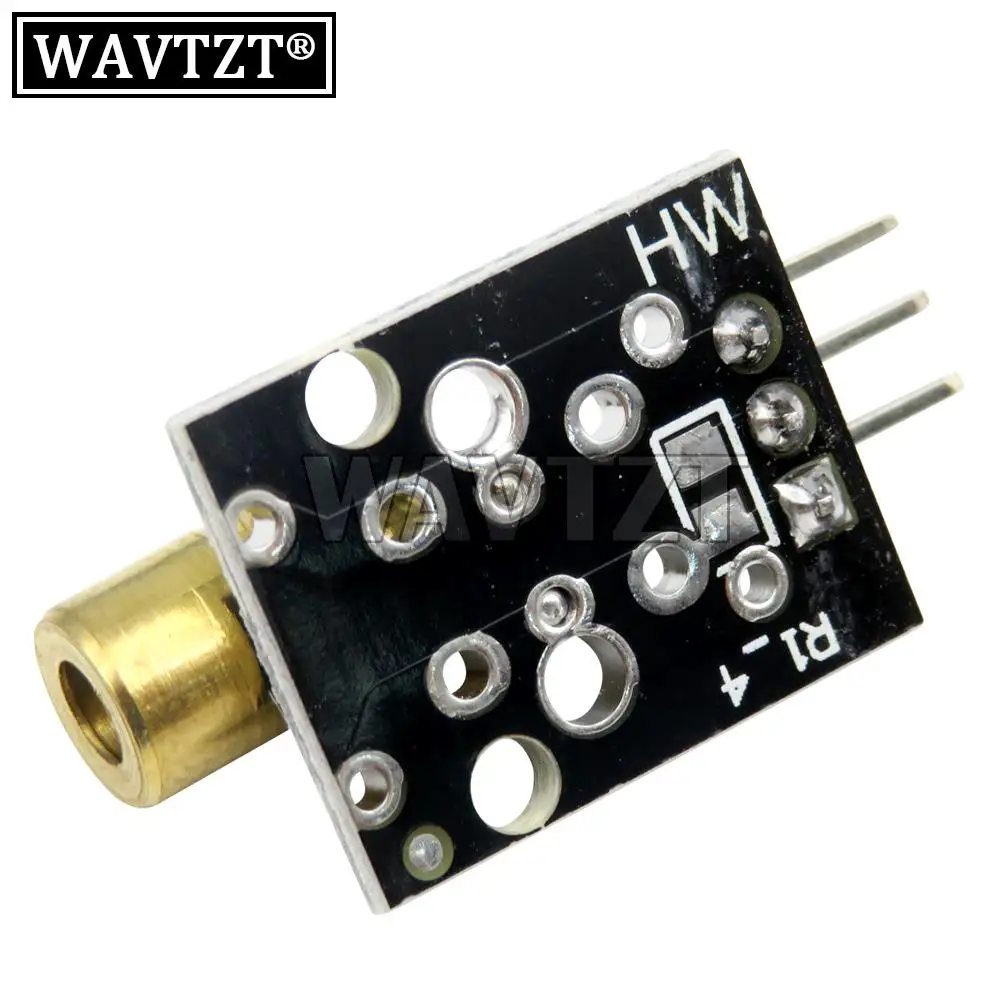 WAVTZT KY-008 3pin 650nm Red Laser Transmitter Dot Diode Copper Head Module for Arduino AVR PIC DIY