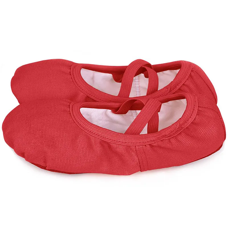 الفتيات أحذية الباليه اليوغا النعال ملابس رقص الجمباز للأطفال الجمباز الرقص ممارسة سبليت وحيد لا حاجة إلى ربط (طفل صغير/طفل كبير