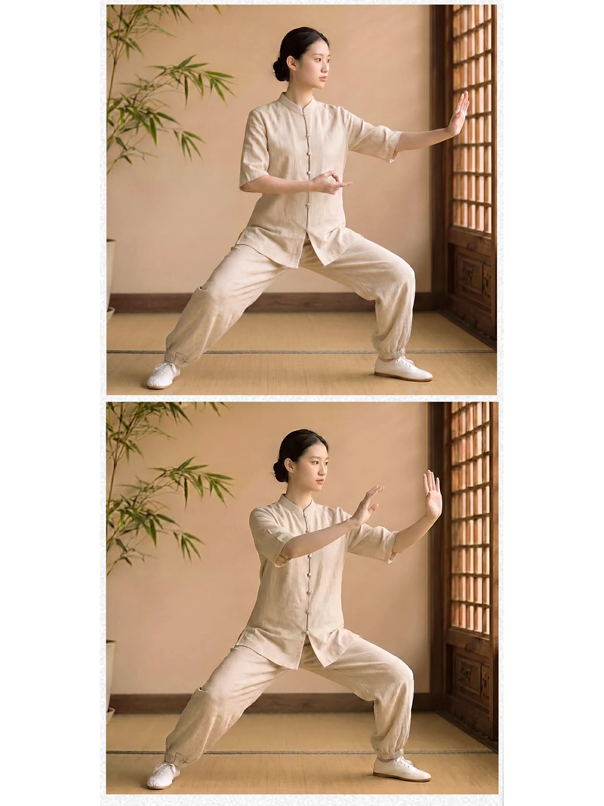tenue-de-tai-chi-respirante-en-coton-et-lin-a-manches-courtes-pour-femme-ensemble-de-tai-chi-style-lin-pour-homme-tenue-traditionnelle-chinoise
