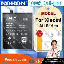 Nohon phone Battery For Xiaomi x3 9 12 11 10YE 12pro 11pro 9pro 6 5 6x 8 10 11t mix2 max2 for bm3E bm3l BM4H Replacing batteries