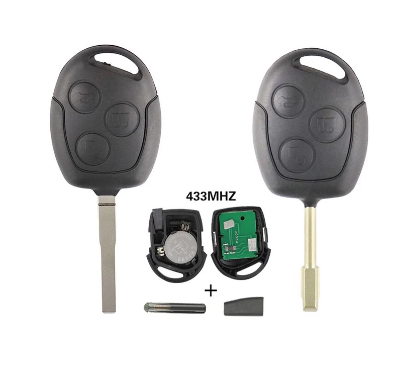 Car Key 433MHz ID63 ID60 Chip for Ford Focus 2 Fiesta Mondeo Fusion Transit KA Galaxy mk2 mk5 mk7 HU101 / Fo21 Key