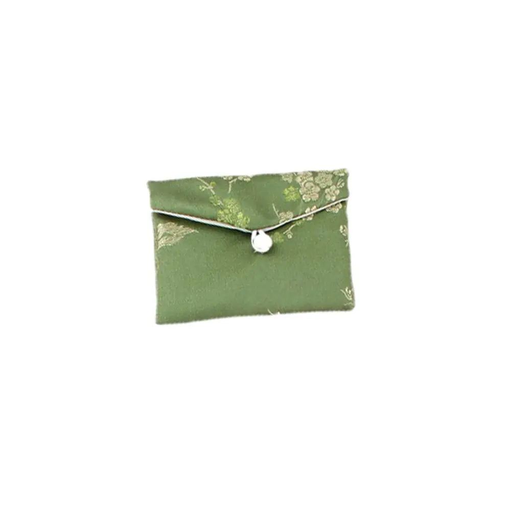 

Smooth Satin Jewelery Bag Buckle Floral Jewelery Storage Bag Purse Container Coin Purse Birthday