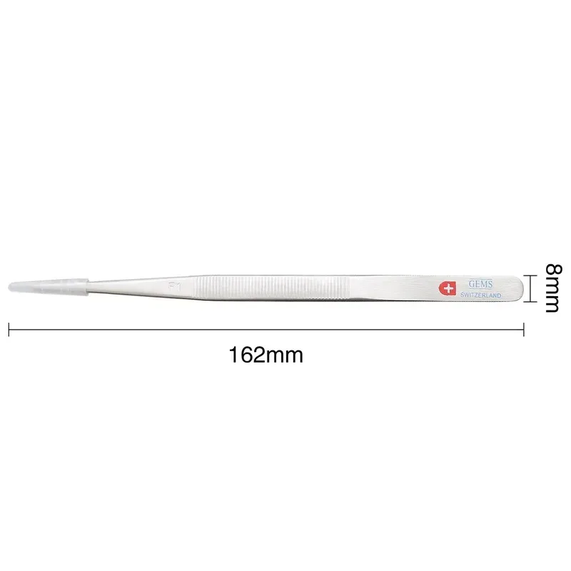 Boasta Diamond Stone Gem and Jewelry Tweezers Stainless Steel Slide Locking Serrated Fine Pointed Tip Tweezers with Gem Slot