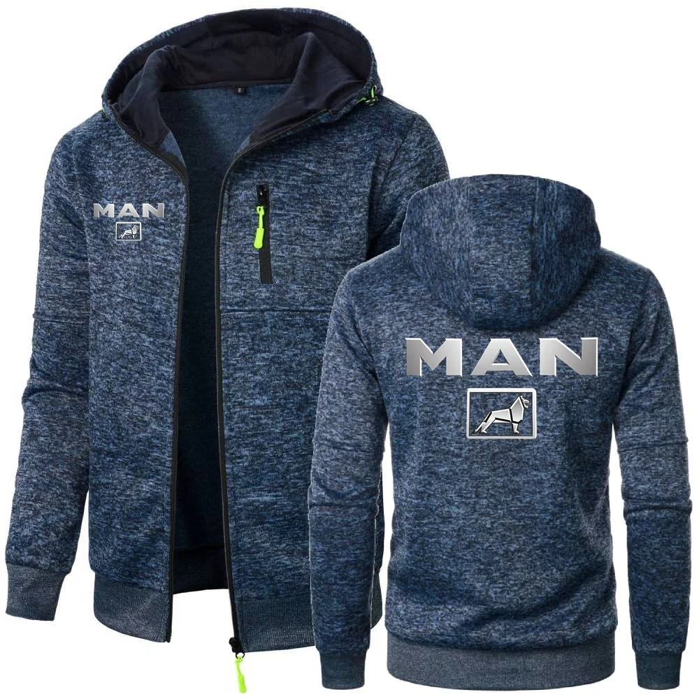 Simples e confortável moletom jaqueta caminhão homem com capuz outerwear expedição dos homens à prova de vento quente cachecol colarinho hoodies casac