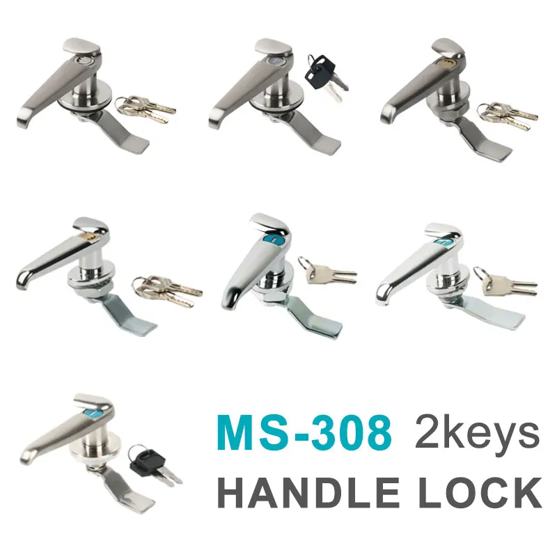 MS308 Industrial Cabinet Door Handle Lock Zinc Alloy Chassis Cabinet Door Lock Distribution Box Switch Cabinet Door Lock
