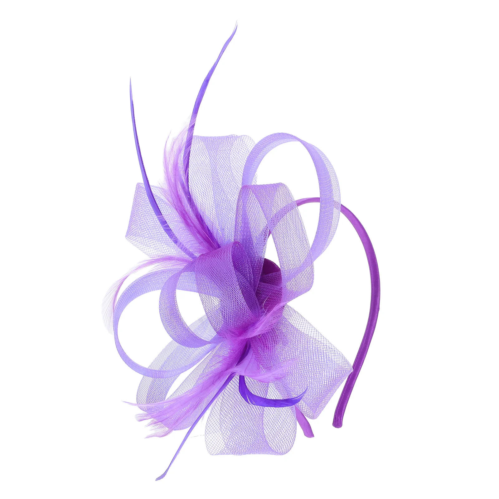 

1Set Plume Fascinator Headband Large Bowknot Tea Party Wedding Bridal Accessory Girls Women Daily Hair Clip Bow Headband