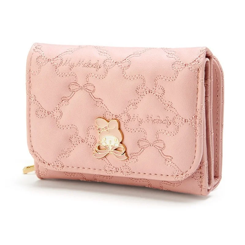 Hello Kitty Purse Cute Wallet Melody Cinnamoroll PU Short Clutch Bag Sanrio Kawaii Pures and Bags Wholesale Purses Coin Pouch CN