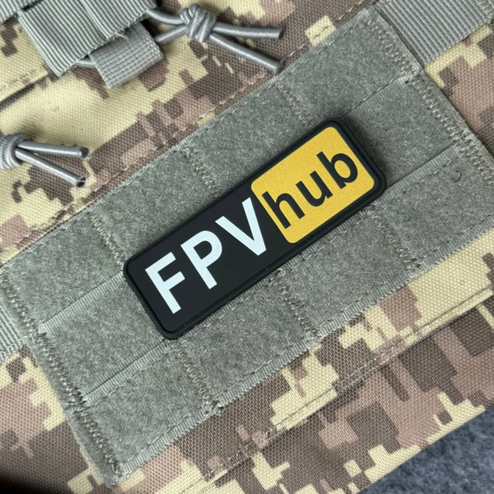 Tactical UAV Quadcopter Operator Morale Emblem Funny Meme PVC Rubber Badge Hook and Loop Appliques for Clothes Hat Backpack