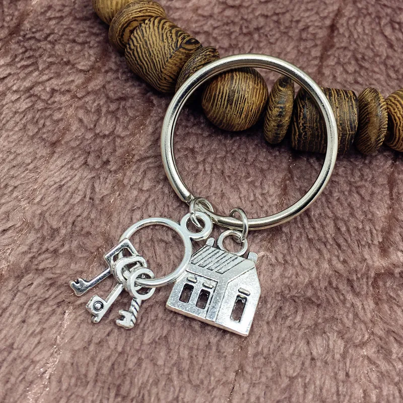 Alloy Keychain House House Moving New House Housewarming Neighbor Gift Keychain Backpack Pendant