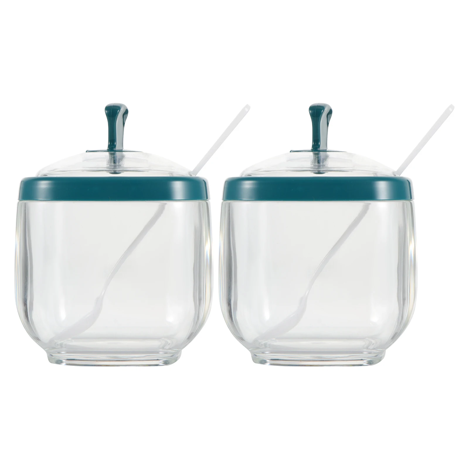 

2 Sets Condiment Jar Spice Canister Kitchen Storage Jars Plastic Sugar Jar Holder Pepper Container Ideal Dining Outdoor Barbecue