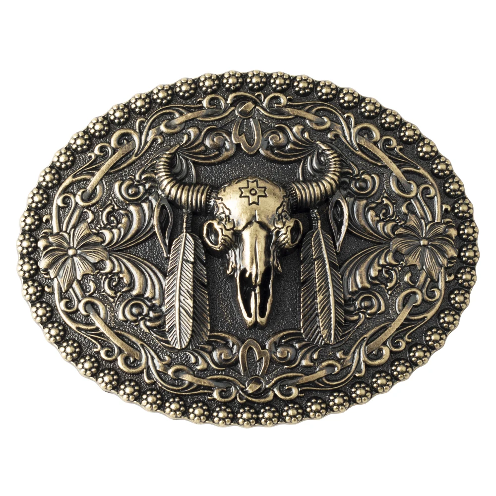 Cow Head Men's Belt Buckle Alloy