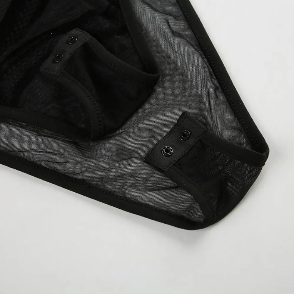 Mono de encaje de manga larga de serpiente de retales, ropa interior transparente sin costuras para mujer, pelele de cintura alta, ropa moldeadora fina de malla, regalos