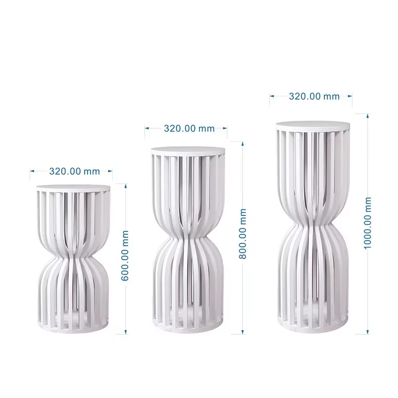 Weiße PVC-Premium-Blumenständerbasis - Mehrzweck-Displayhalter für Kuchentisch, Babyparty, Hochzeitsfeier, Innen- und Außendekoration – Detail 4