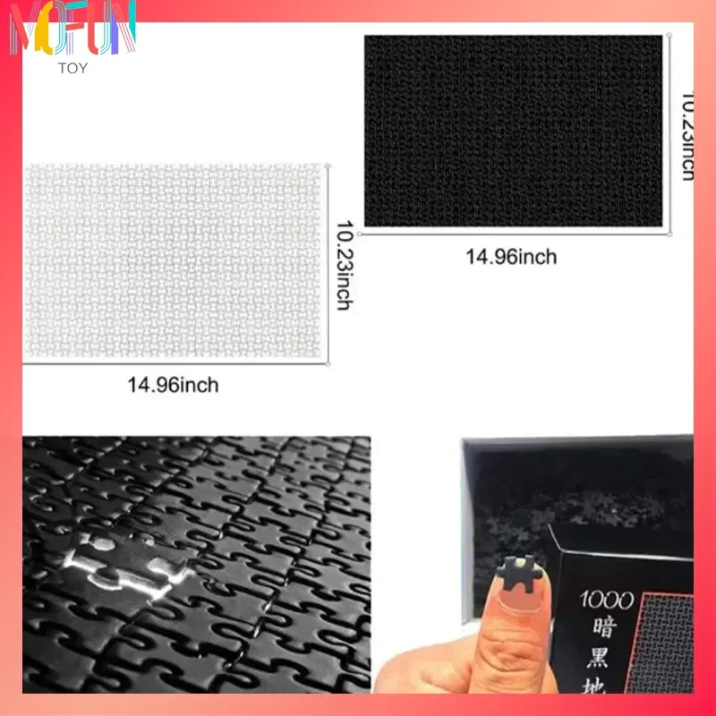 Diy Toy For Kids Adults Family Funny Decompression Game 1000 Pieces Mini Puzzles Black Hell White Heaven Jigsaw Puzzle