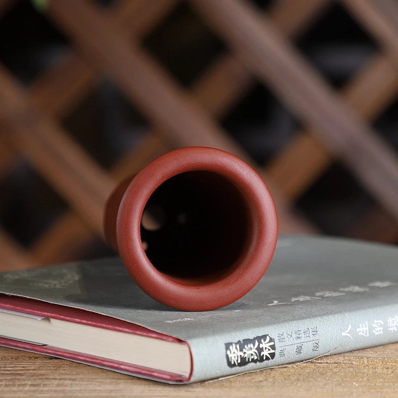 Purple Sand Bonsai Pot, Chinese Handmade Flower Painting, Home Room, Desk, Table, Garden Decoration