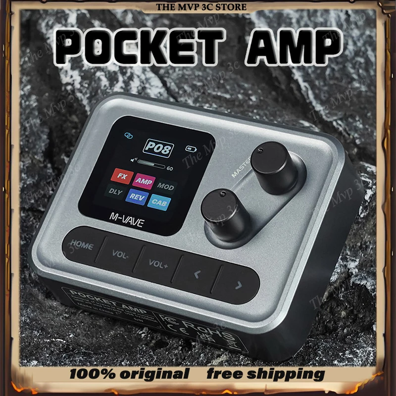 

Распродажа M-VAVE Pocket AMP Мини-гитарный бас-усилитель 1,54 "Цветной ЖК-экран 1450 мАч Управление через приложение Многофункциональные настольные эффекты Gfit PC