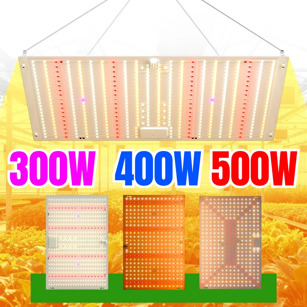500W Full Spectrum Indoor Grow Light LED Quantum Board Plant Lamp 220V Greenhouse Tent Vegs Flower Cultivate Lighting US/EU Plug