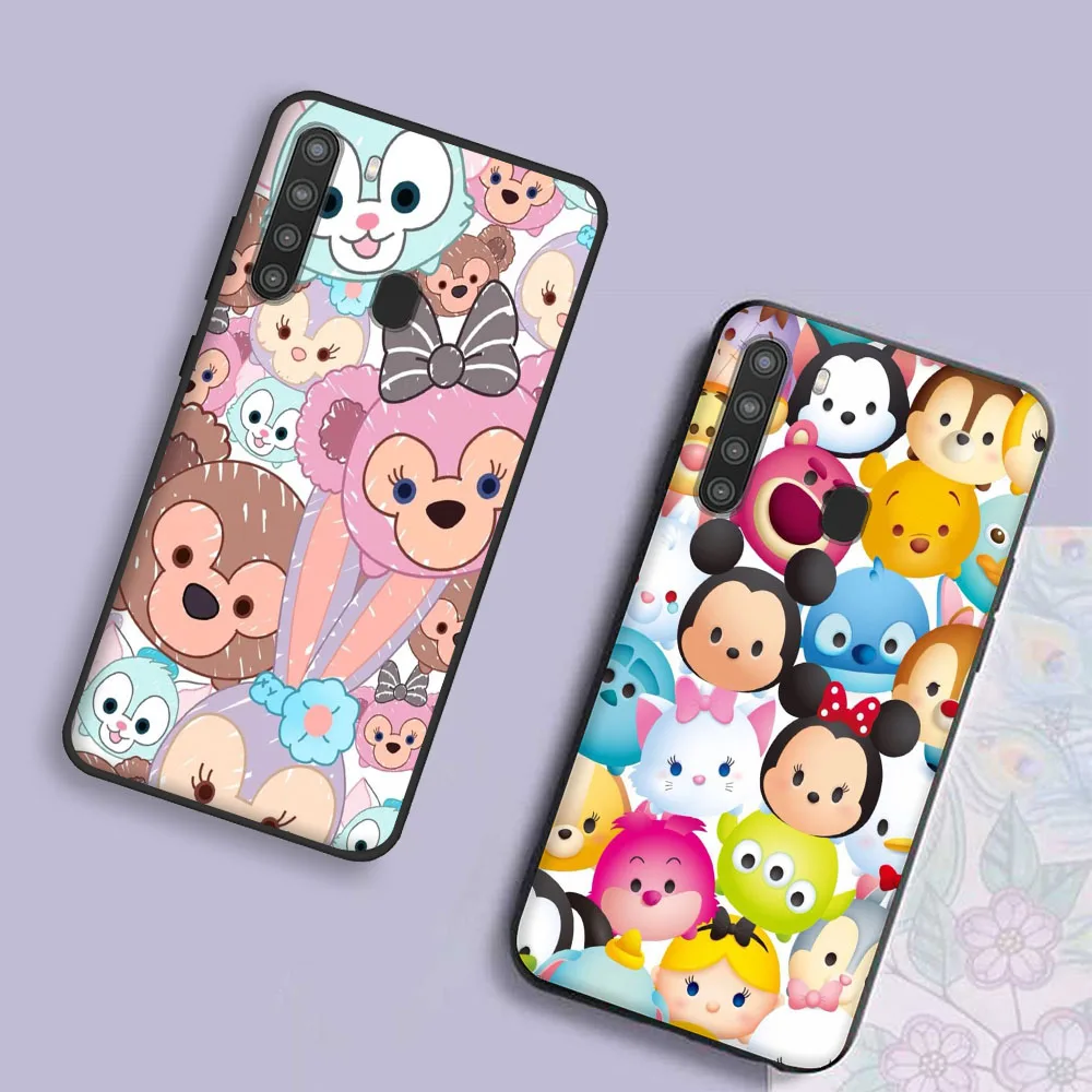 Tsum TsumสําหรับRealme 8 8I 9I C11 C20 C20A C21 C21Y C25Y C25S C25 C12 C30 C31 C33 Proเคสโทรศัพท์สีดํา