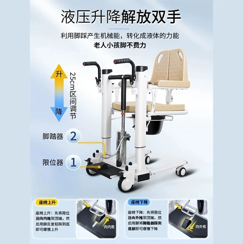 Multifunctional lift Home elderly transfer device Bed care can be lifted and shifted