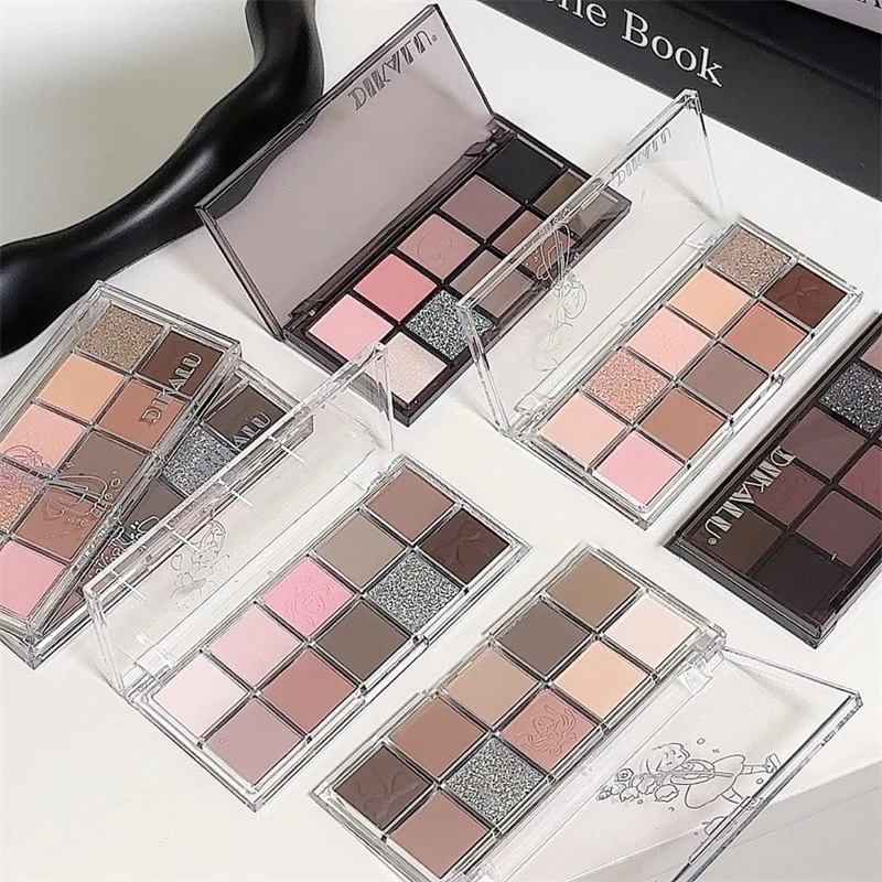 DIKALU 12-kolorowa paleta cieni do powiek o niskiej saturacji, w całości matowa, o kolorach herbacianych i morelowych, do codziennego makijażu, długotrwałe cienie do powiek w odcieniach ziemi.