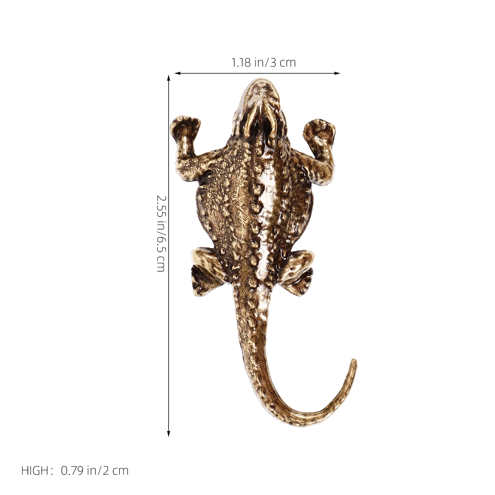 

Retro Lizard Tea Pet Solid Mini Statue Small Aluminum Alloy Metal Craft Animal Figurines Desk Home Decor Tabletop naments