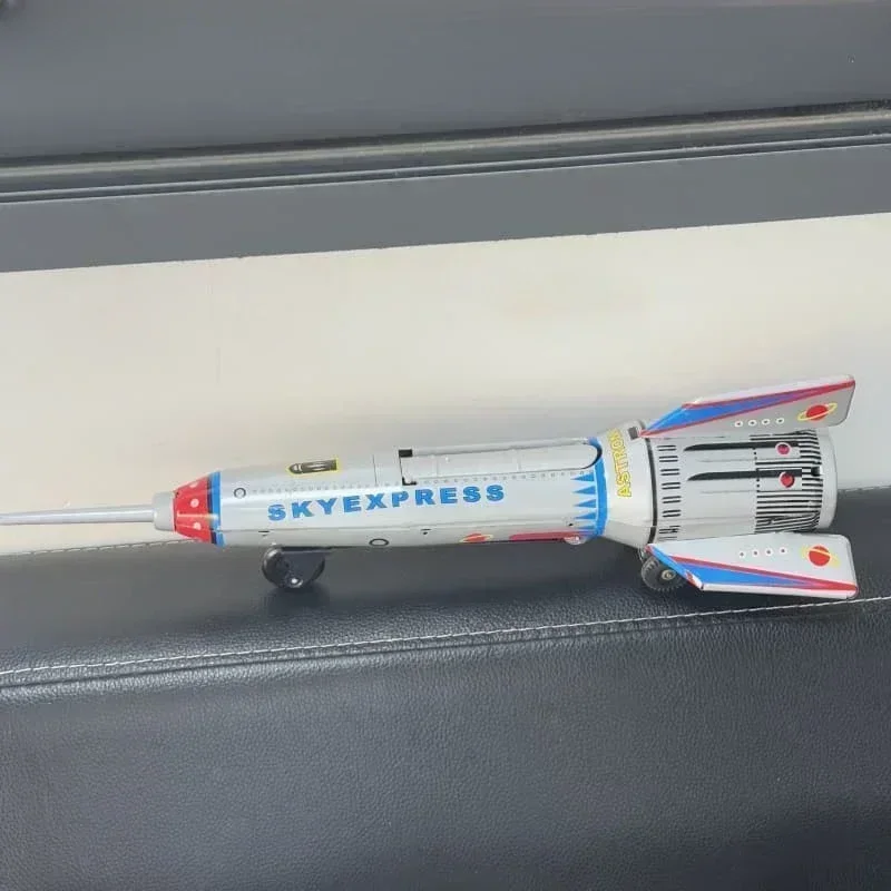 Wind Up Toy Crafts Airplanes Photography Props Moon Rockets Spring Toys Nostalgic Collectibles Decorative Accessories Gifts