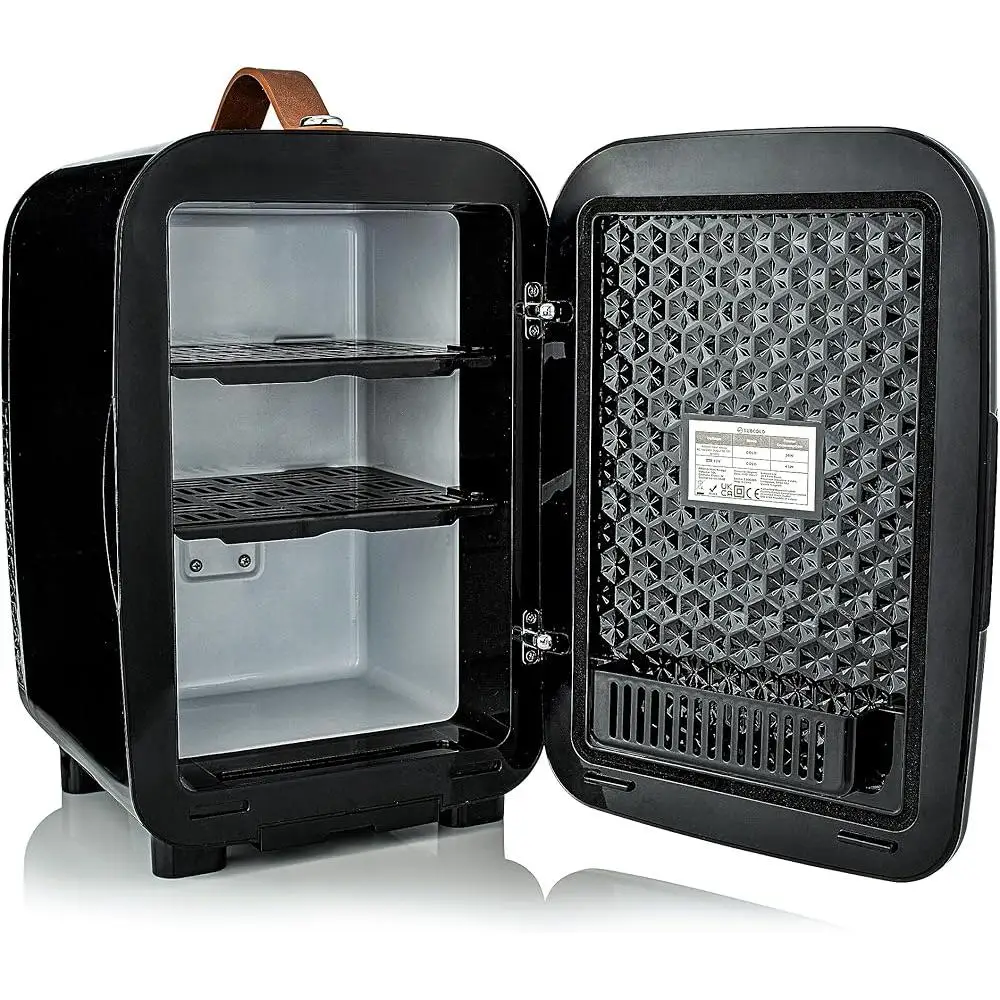 Compact Mini Fridge 10L Portable Cooler 12V 110V Quiet Energy Efficient Skin Care Beverage Fridge Freestanding Home Office