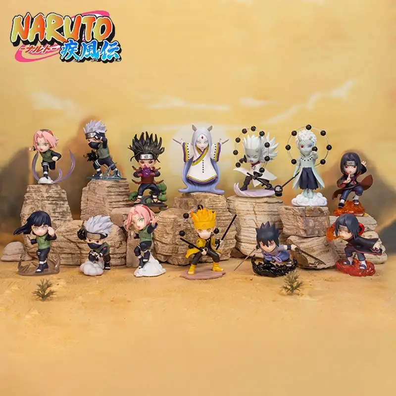 In Stock Original Naruto Sasuke Haruno Sakura Itachi Obito Madara Senju Hashirama Otsutsuki Kaguya Kakashi Figure Anime Model