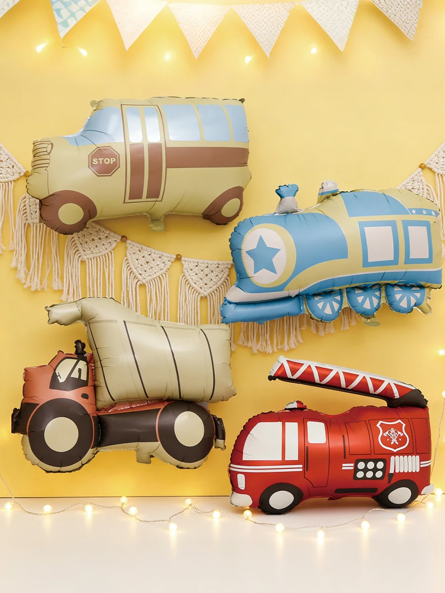 Party Games Bus - Cartoon Car Balloon, Fire Engine Bus