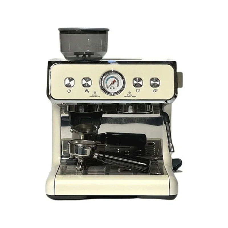 

Cross-border sourcing Italian semi-automatic stall coffee machine grinder milk foam commercial double coffee machine