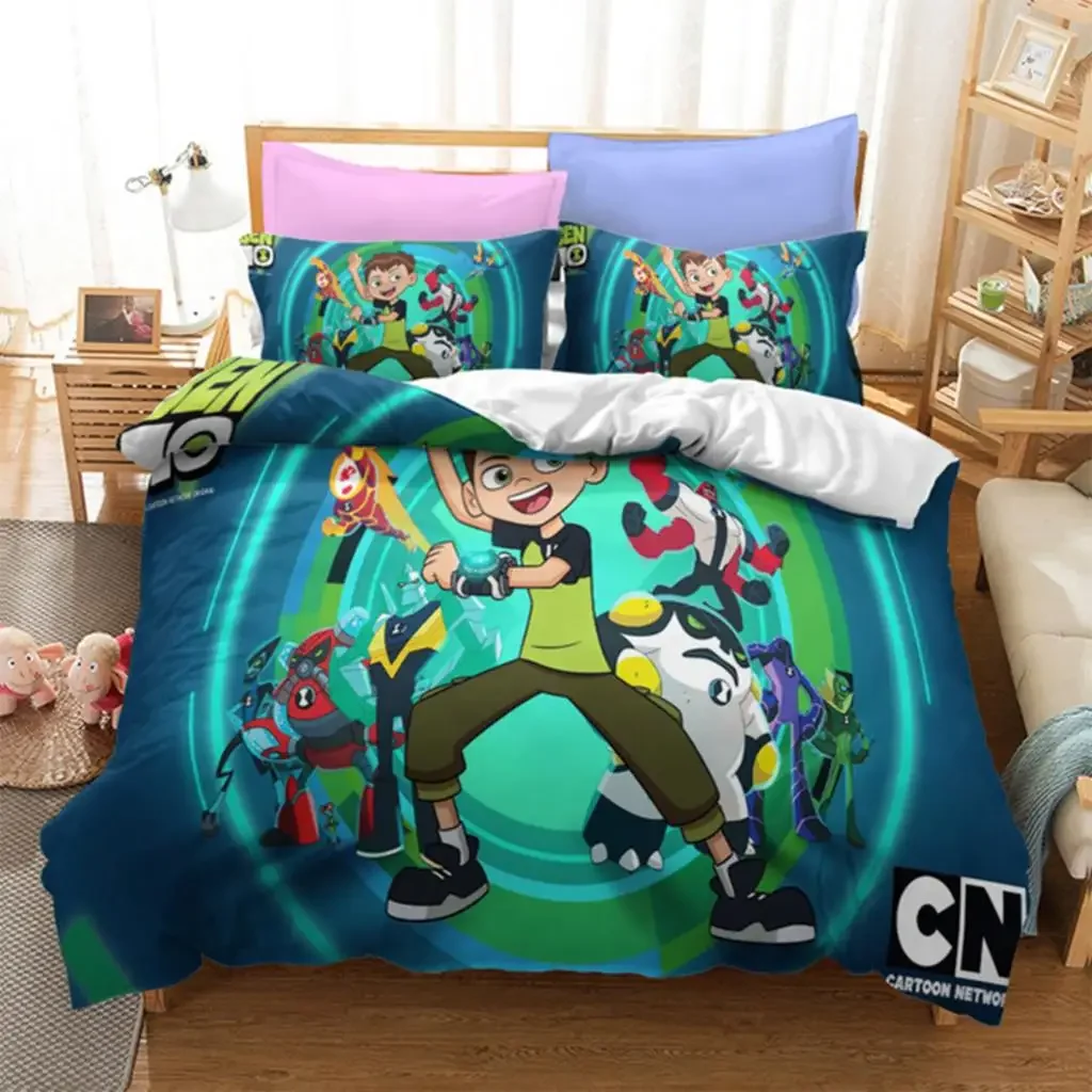 3D Printing Cartoons B-Ben Alien Bedding Set Boys Girls Twin Queen King Size Duvet Cover Pillowcase Bed boys Adult Home Textiles