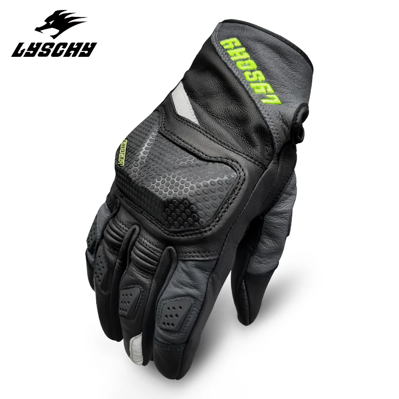 LYSCHY Breathable Riding Gloves Anti-drop Anti-slip Motocross Rider Comfortable Soft Sheepskin Genuine Leather Motorcycle Gloves