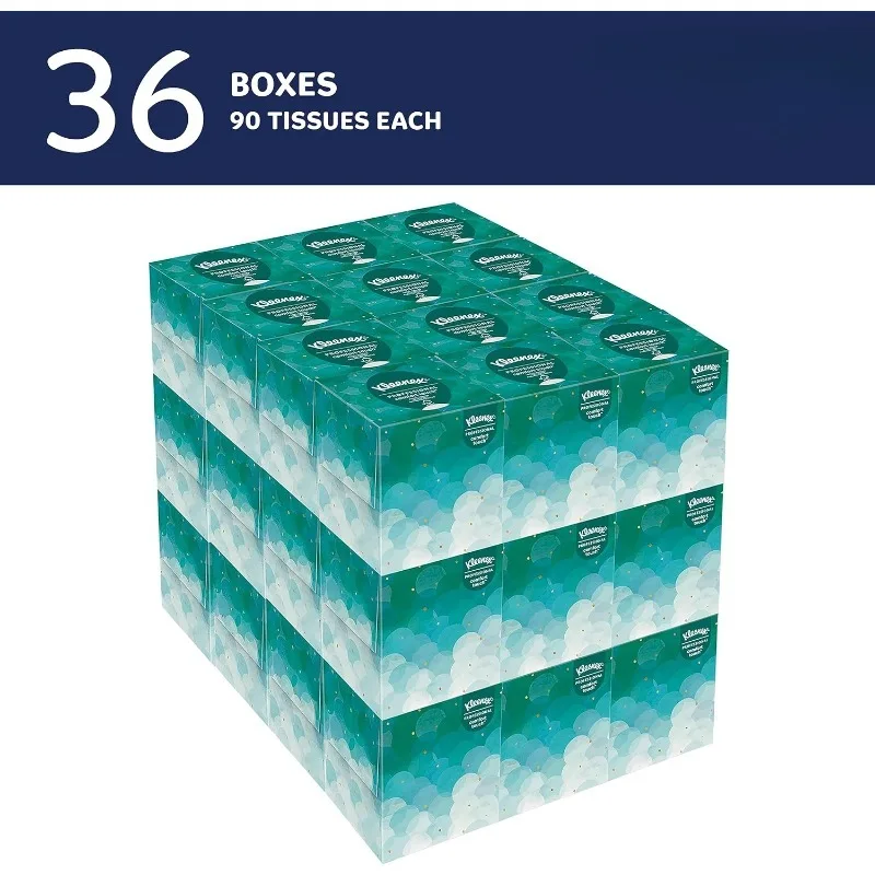 Bulk (21270), 2-Ply, White, Upright Cube Boxed Format, Designed for Business (90 Tissues/Box